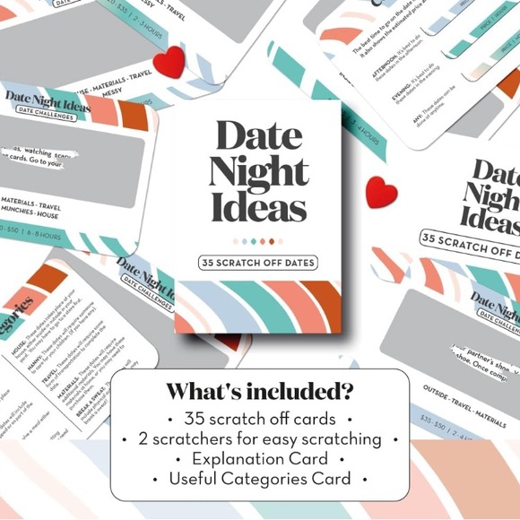 Date Night Ideas Scratch Off Cards - Picture 7 of 8